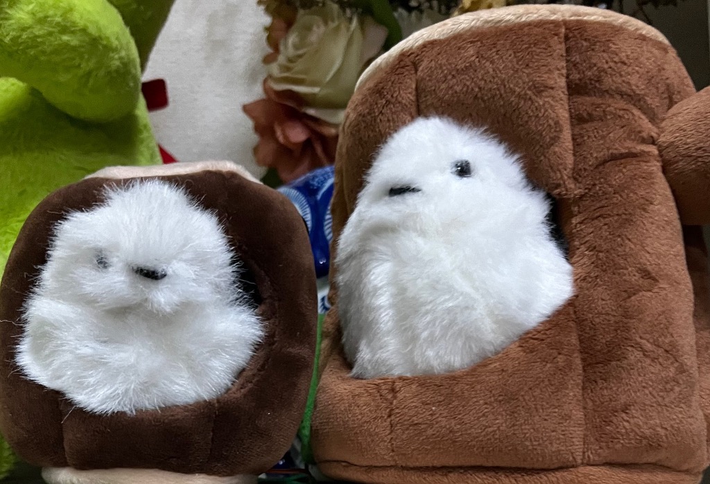 キレるシマエナガぬいぐるみ 5％FF シマエナガ ぬいぐるみ 切り株 ディスプレイ AMUFUN