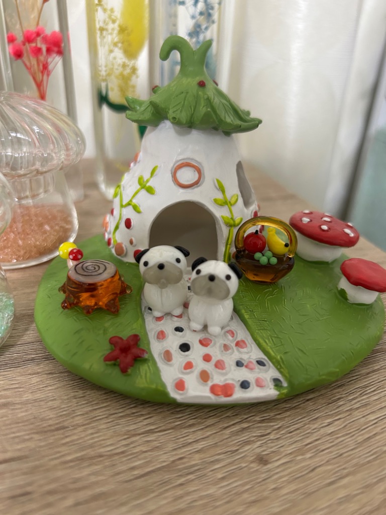 ミニチュア 雑貨 ガラス細工 ディスプレイ用品 フォーカート 森