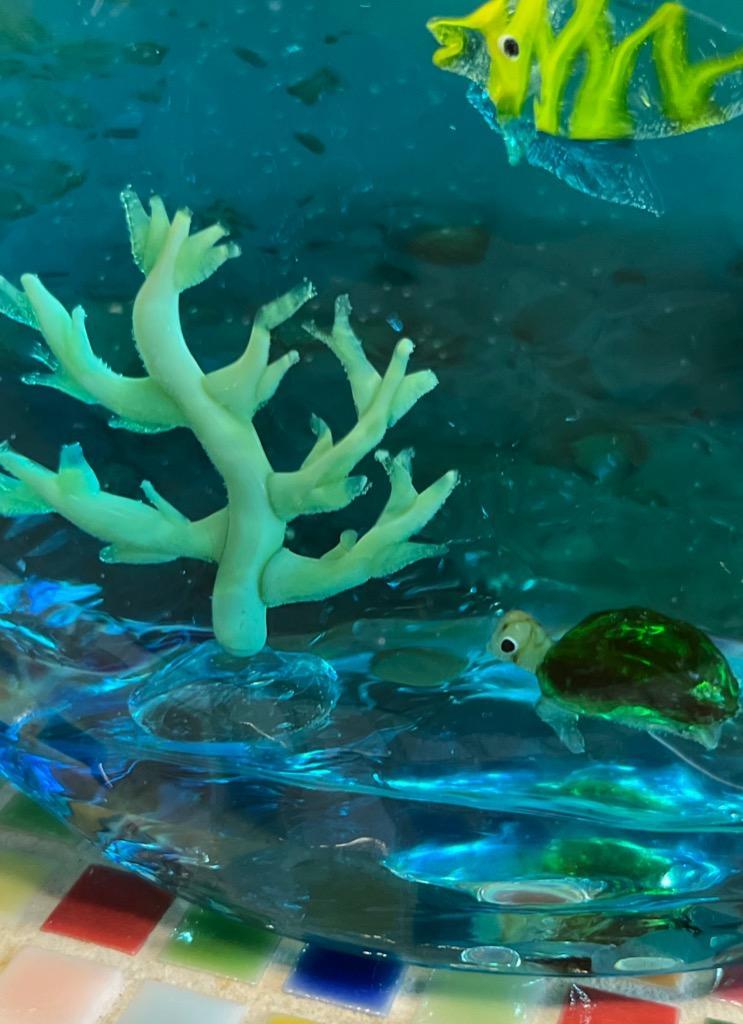 カメ グッズ ガラス細工 ミニチュア 雑貨 水族館 お土産 グラス