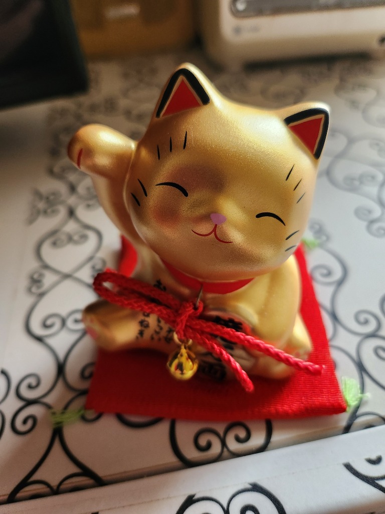 宝くじ 高額当選多数 お金 招き猫・金(7375) 金運アップ 猫グッズ 猫