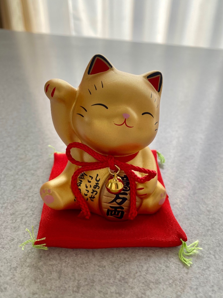 宝くじ 高額当選多数 お金 招き猫・金(7375) 金運アップ 猫グッズ