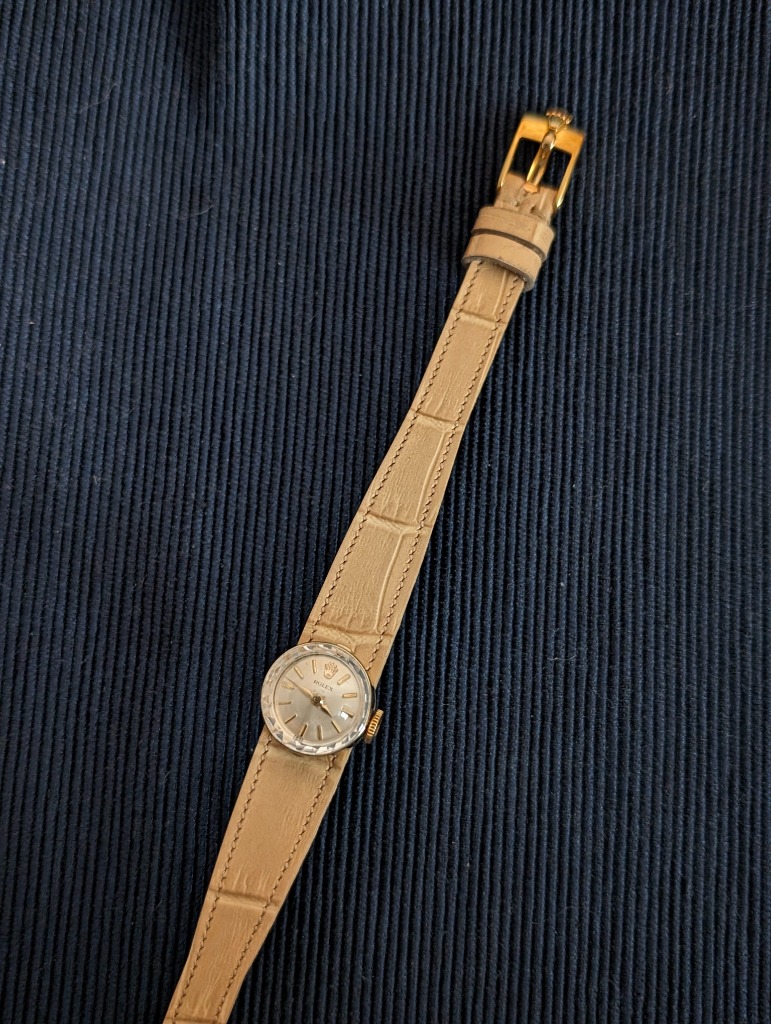 美品　ローレックスカメレオン　時計バンド ロレックス（ROLEX） カメレオン用 ベルト バンド カーフ 牛革