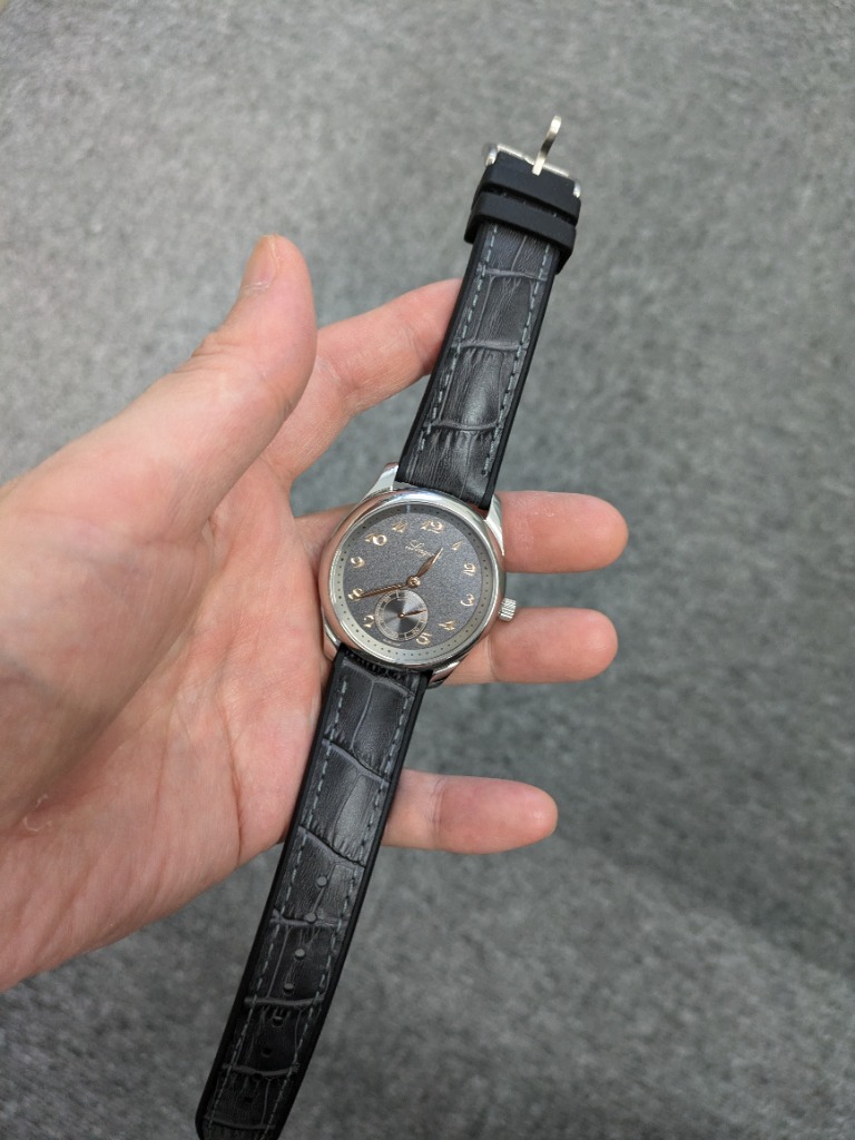 CASSIS 時計ベルト カーフ(牛革)型押し 裏面防水 カシス
