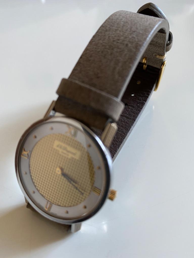 注目 CASSIS カシス 腕時計レザーベルト22ミリ紺
