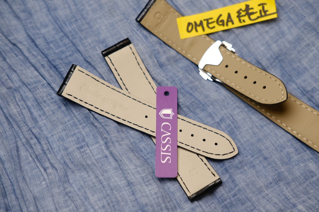 CASSIS オメガ(OMEGA) 用 裏面防水 アリゲーター ワニ革 CASSIS オメガ(OMEGA) 用 裏面防水 アリゲーター ワニ革