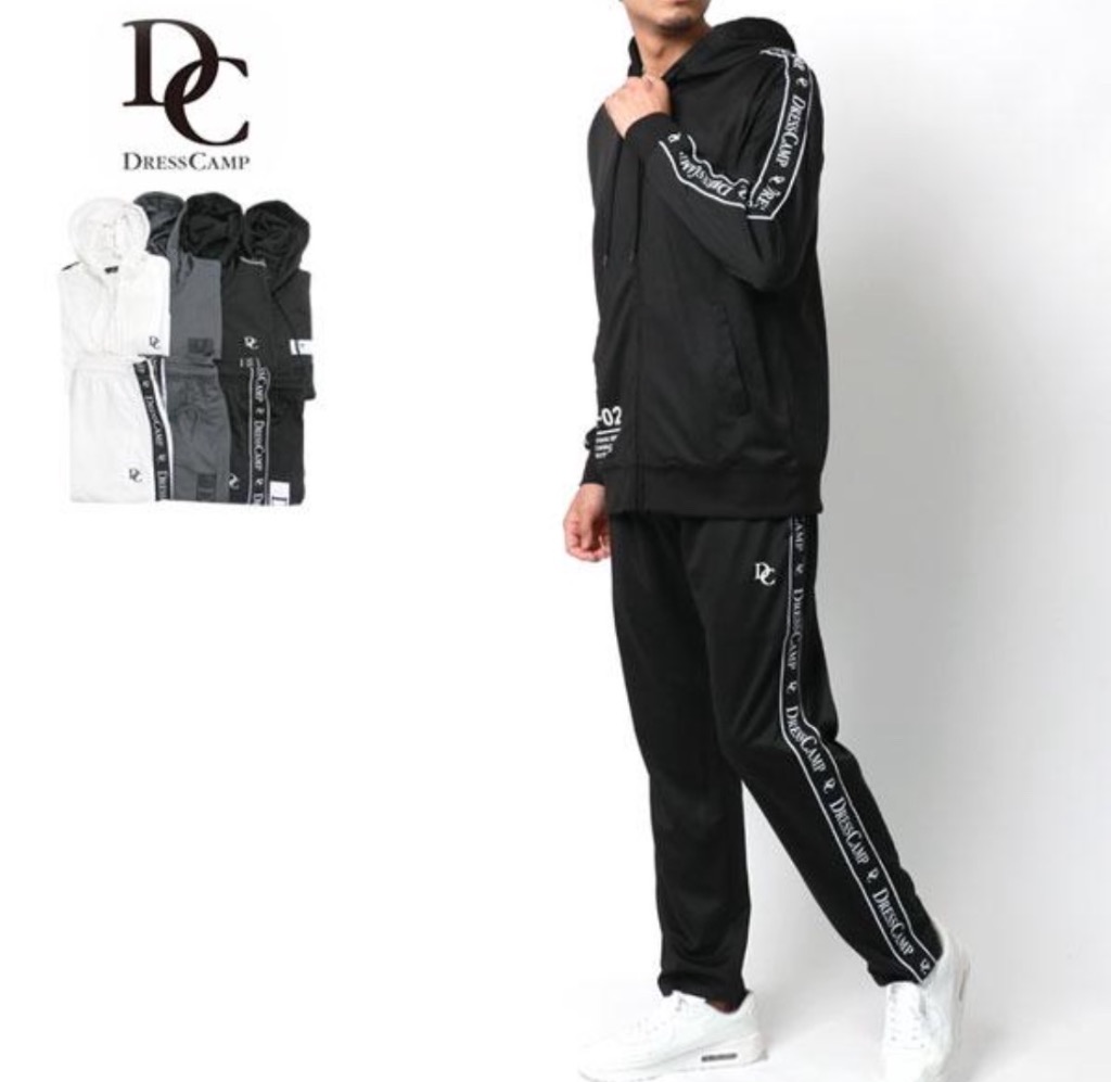 ドレスキャンプ champion ジャージ ヤンキー パンツ 平成 ギャル DRESSCAMP ドレスキャンプ ジャージ メンズ 上下 大きいサイズ