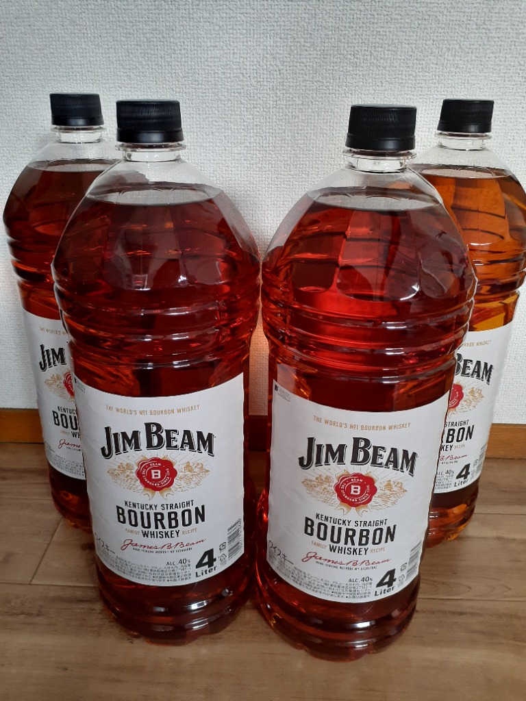 Jim Beam バーボンウイスキー 4リットル4本セット Jim Beam バーボンウイスキー 4リットル 4本セット
