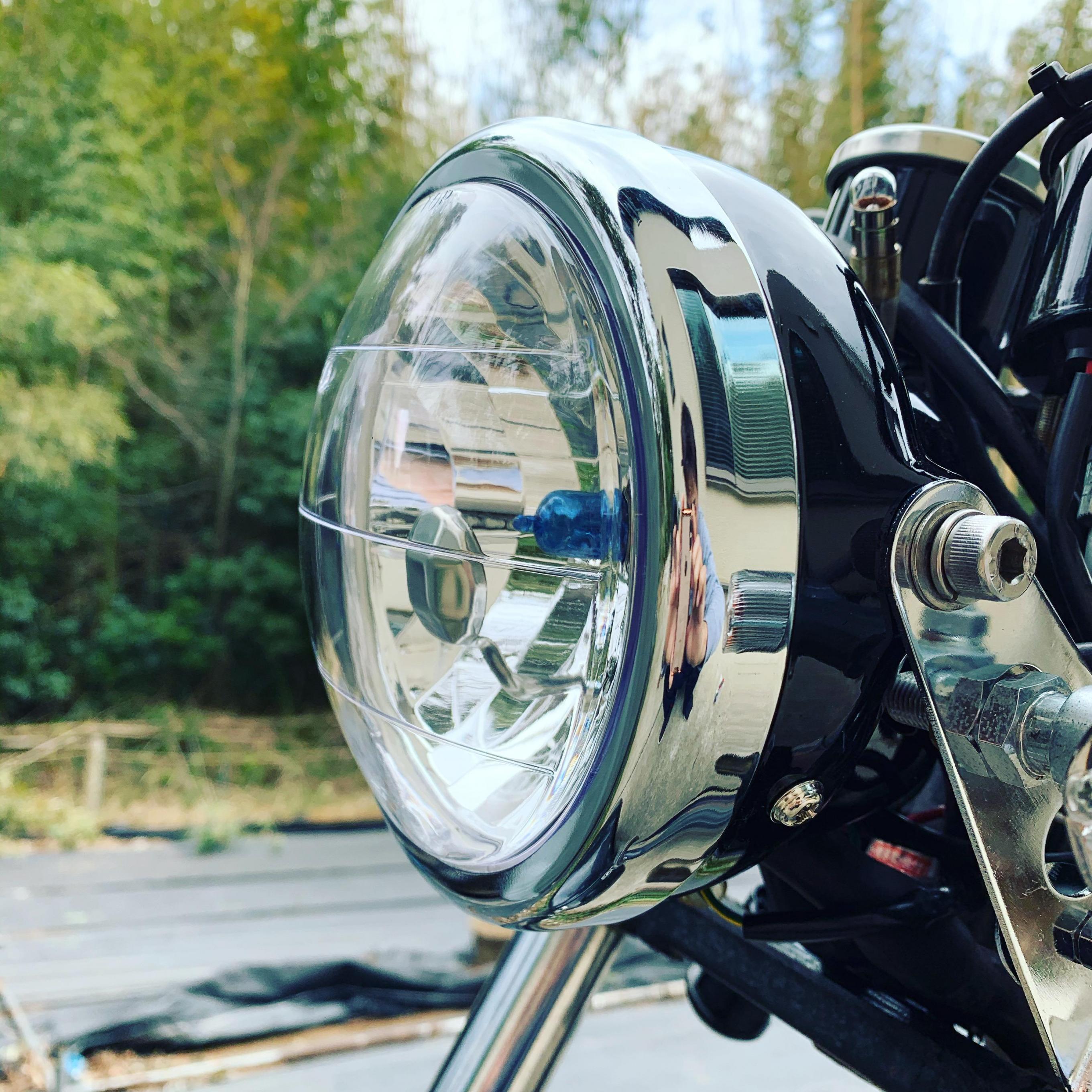 バイク ヘッドライト 6インチ マルチリフレクター ブラックケース 