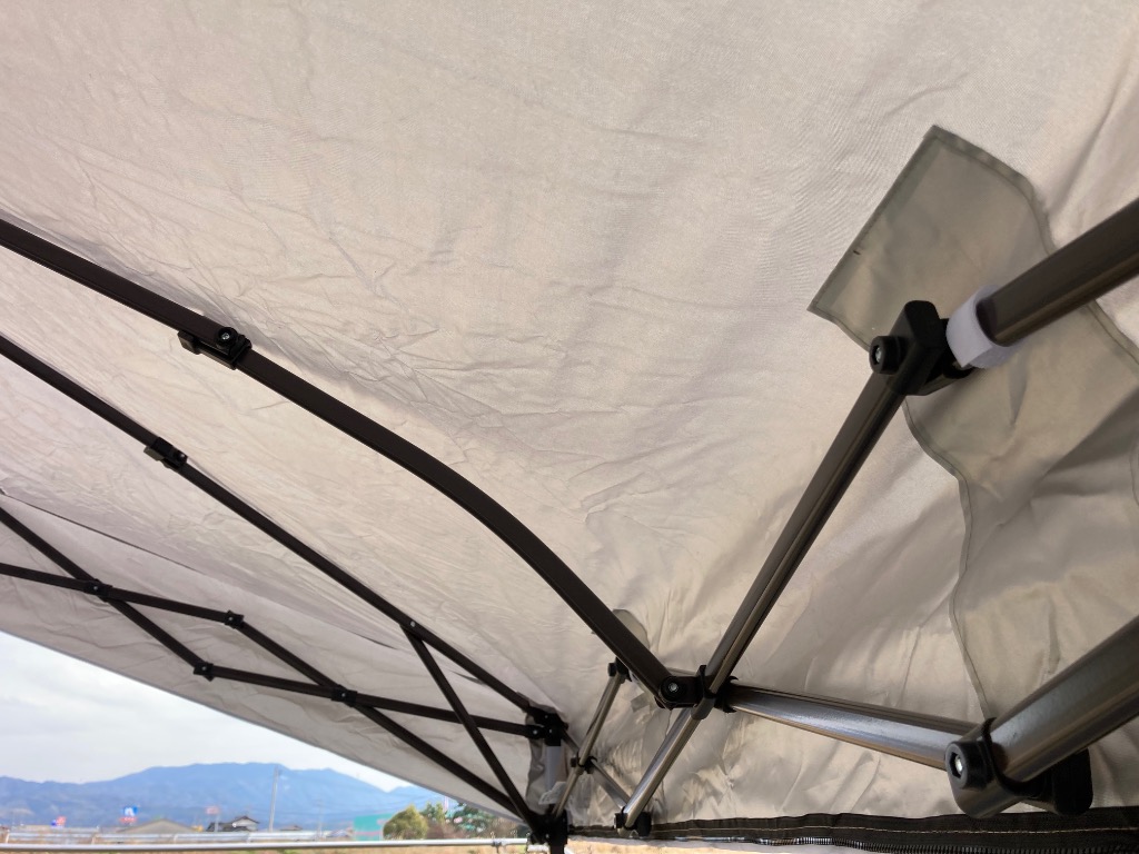 FIELDOOR ワンタッチタープテント 2.5m×2.5m 三角 切妻屋根 頑丈 FIELDOOR ワンタッチタープテント 2.5m×2.5m 三角 切妻屋根 頑丈
