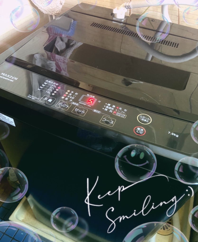 MAXZEN 7.0kg 全自動洗濯機 JW70WP01BK （ブラック） 洗濯機本体