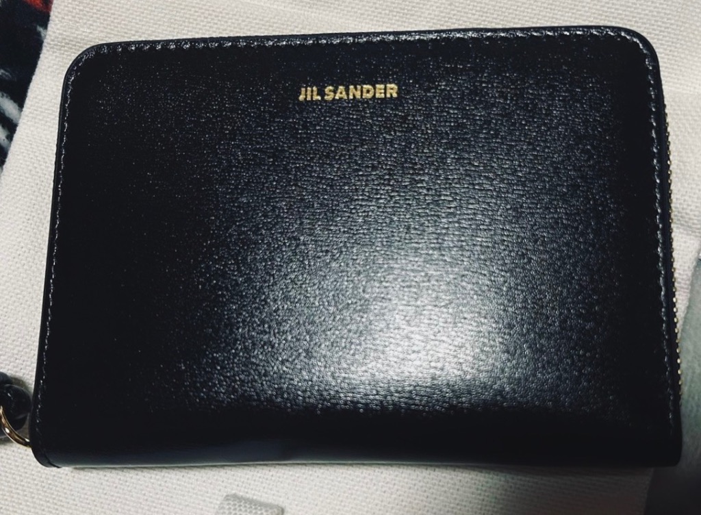 JIL SANDER ジルサンダー　BABY WALLET ブラック JIL SANDER ジルサンダー 2つ折り財布 小銭入れ付き POCKET ZIP