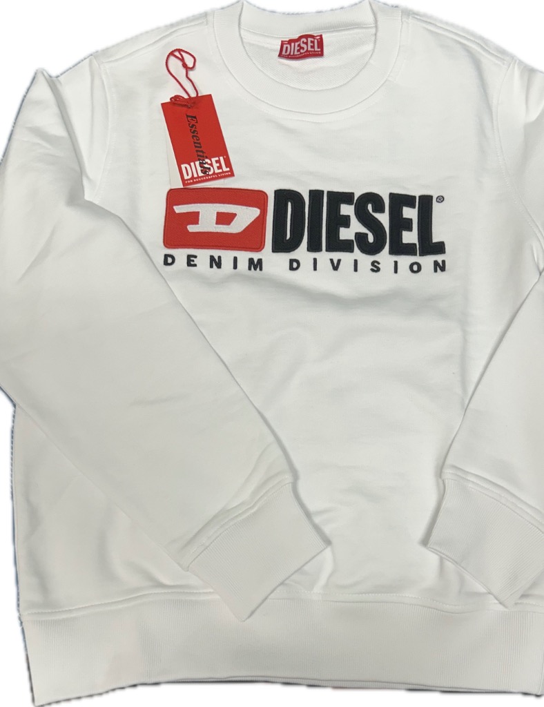 DIESEL ディーゼル スウェットシャツ S-GINN-DIV ホワイト