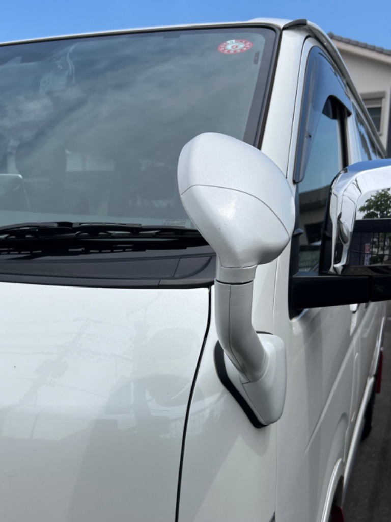 200系　ハイエース　純正　フロントアンダーミラー　ガッツミラー　新車　取り外し 200系 ハイエース フロントアンダーミラー 塗装済 １型 ２型 ３型 ４型