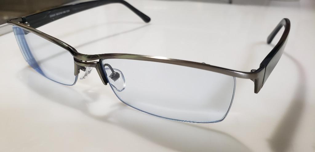 メガネ 度付 Dixon Collection Eyewear ハーフリム Gun ダブルブリッジ 眼鏡 一式 送料無料 + カラーレンズ 無料キャンペーン中 伊達メガネ 対応