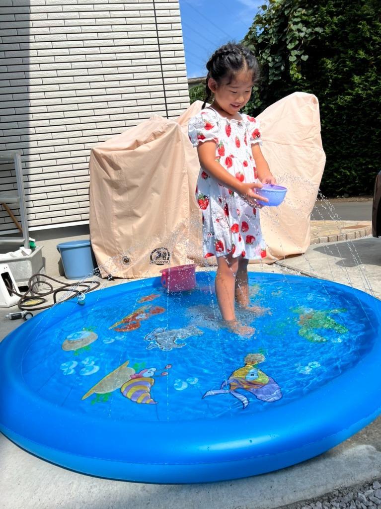 ◎ 1-2人 ◎ 噴水マット 家庭用 プール 子供 水遊び 夏 遊具 170cm