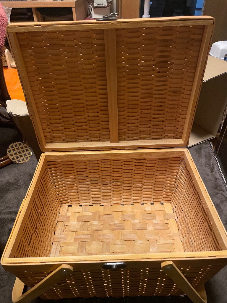 ウッドチップ製 ランチボックスバスケット Lサイズ ピクニック