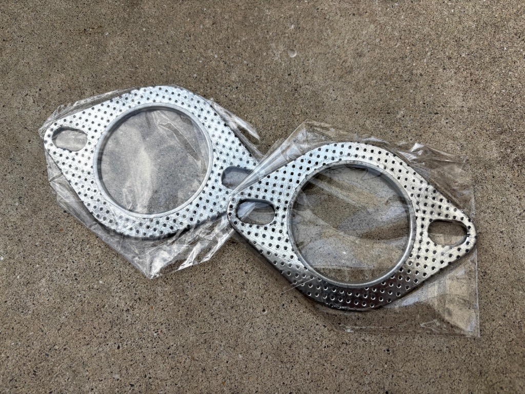 マフラーガスケット 2枚 60mm 60Φ 60パイ 排気 ガスケット ターボ 楕円