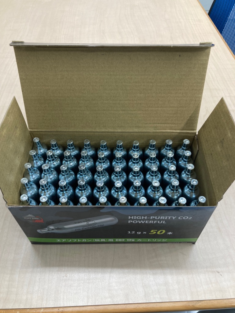 PUFF DINO CDXカートリッジ互換 CO2 12g カートリッジ 50本セット PUFF