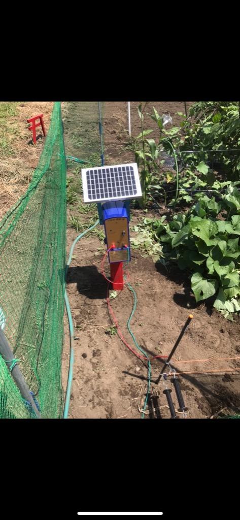 アポロ ソーラー式 電気柵 ハイパワー菜園・ソーラー 100m×2段張セット