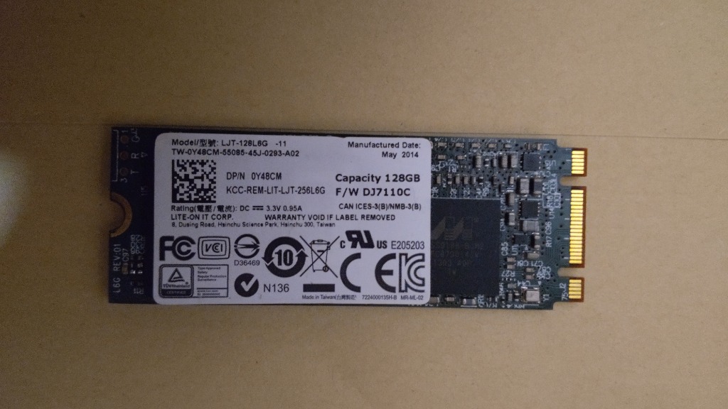 LITEON LITE-ON製 内蔵SSD M.2 2260 128GB 【中古】バルク品
