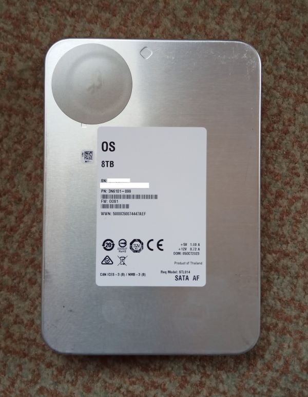 メーカー再生品」ホワイトラベル 内蔵HDD 3.5インチ 8TB SATA600 