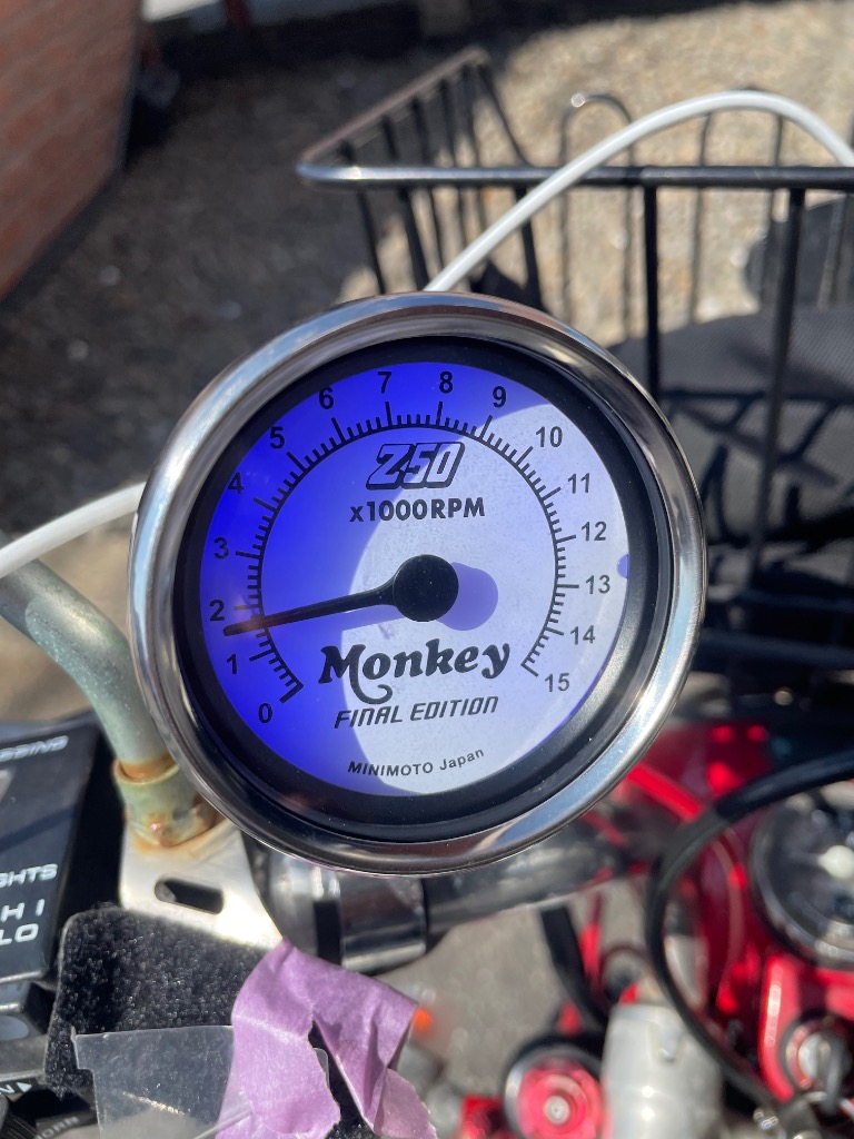 モンキースペシャルタコメーター15000RPM表示ホワイト : ミニモト公式