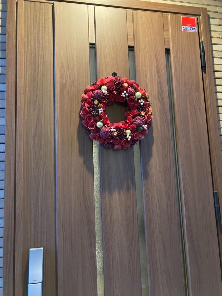 クリスマスローズ様＆グリーンと木ノ実小花達クリスマスカラーリース3個セット
