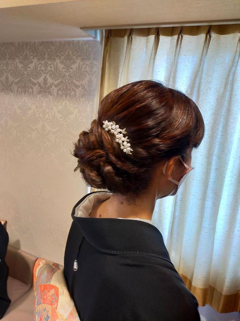 髪飾り かんざし ヘアアクセサリー シルバー パール 留袖 発表会 結婚式