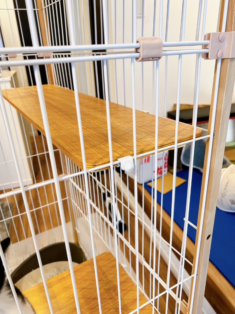 猫 ケージ キャットケージ 木製 キャスター付 猫ゲージ 大型
