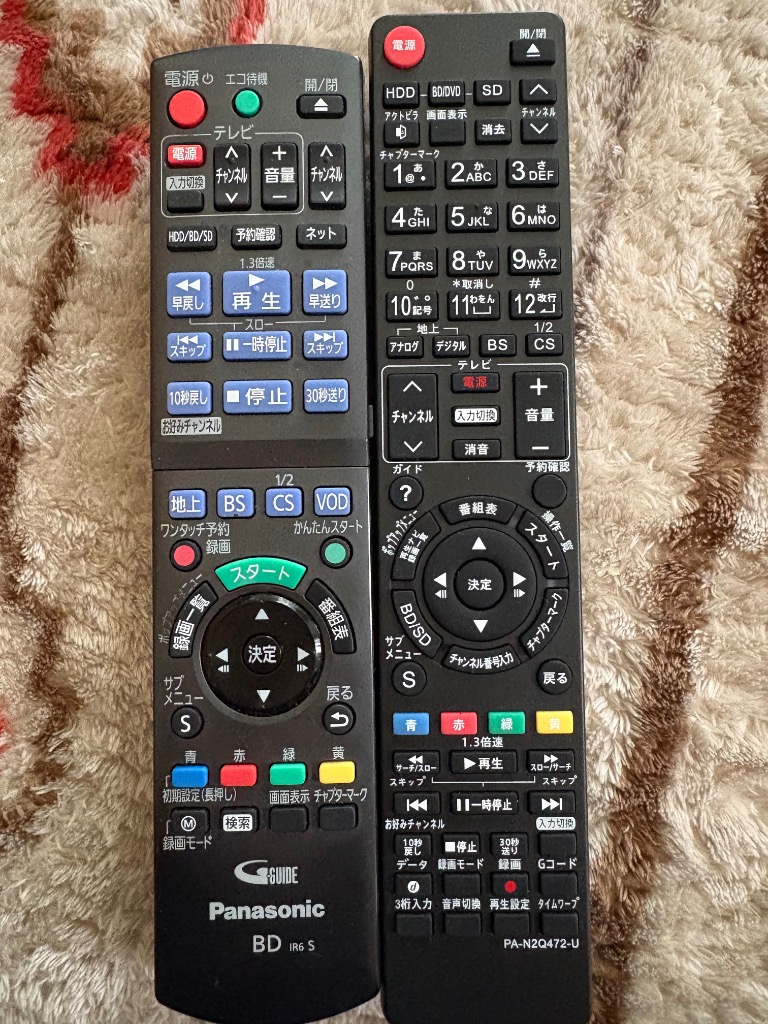 Panasonic ブルーレイレコーダーバッファロー外付けHD セットリモコン付 Panasonic ブルーレイレコーダーバッファロー外付けHD セット