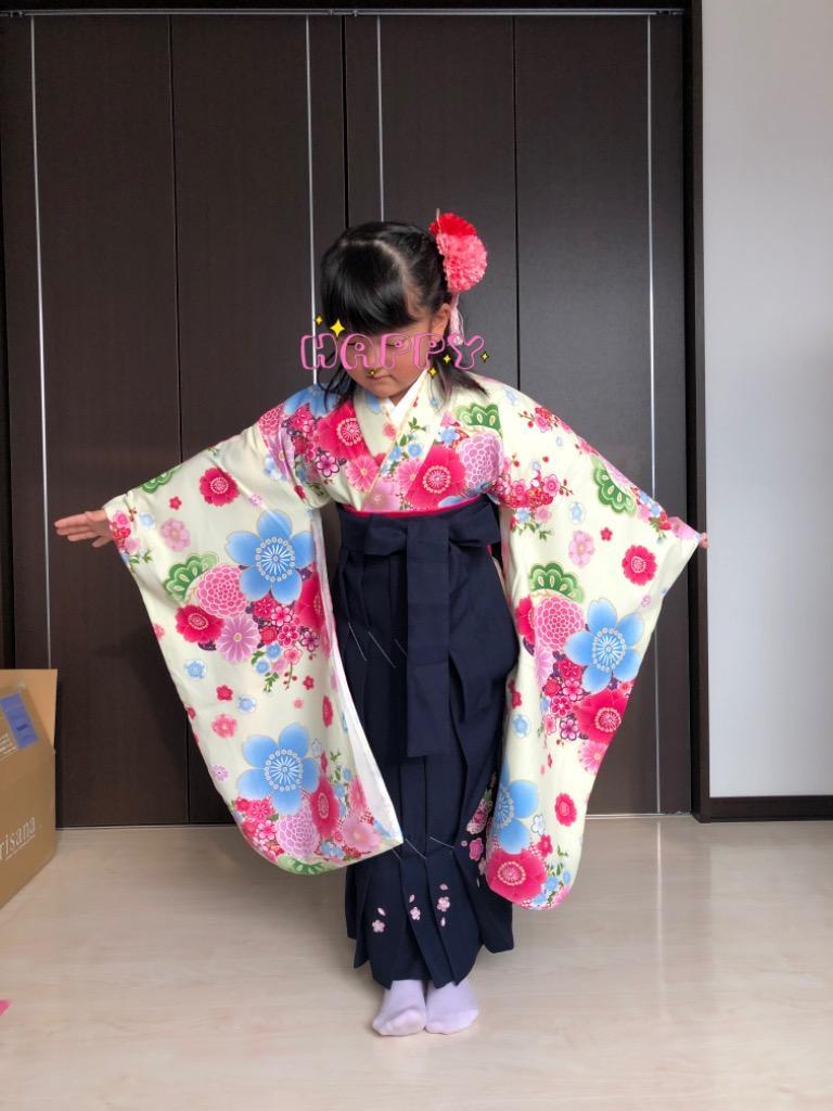七五三 袴 セット 子供 女の子 120 130 cm 着物+半襟付き襦袢+袴+帯枕 