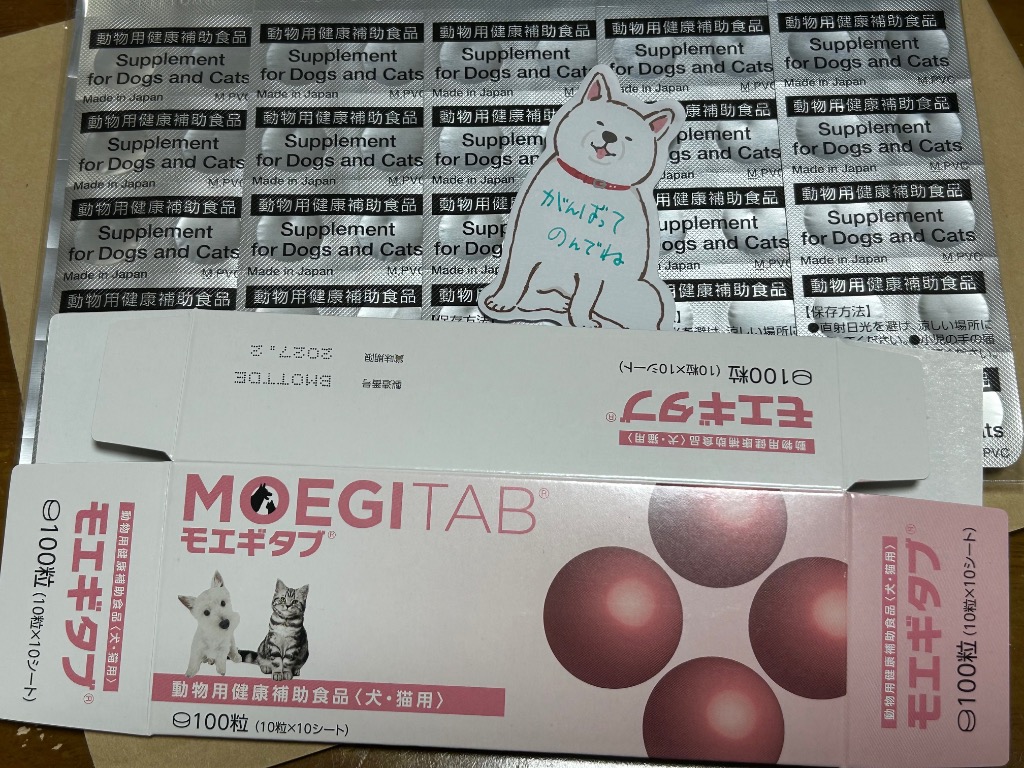 モエギタブ 犬猫用 100粒 （10粒×10シート）共立製薬 ※お一人様3個まで