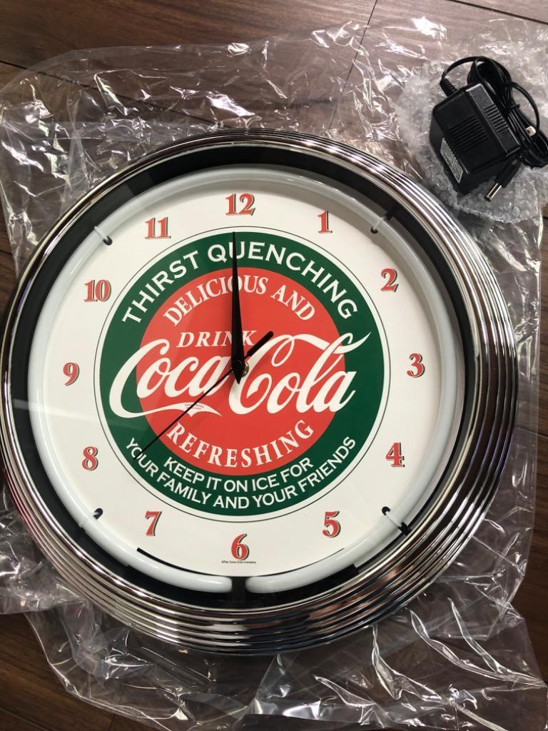 並行輸入品】コカ・コーラ エバーグリーン レトロ ネオンクロック 壁