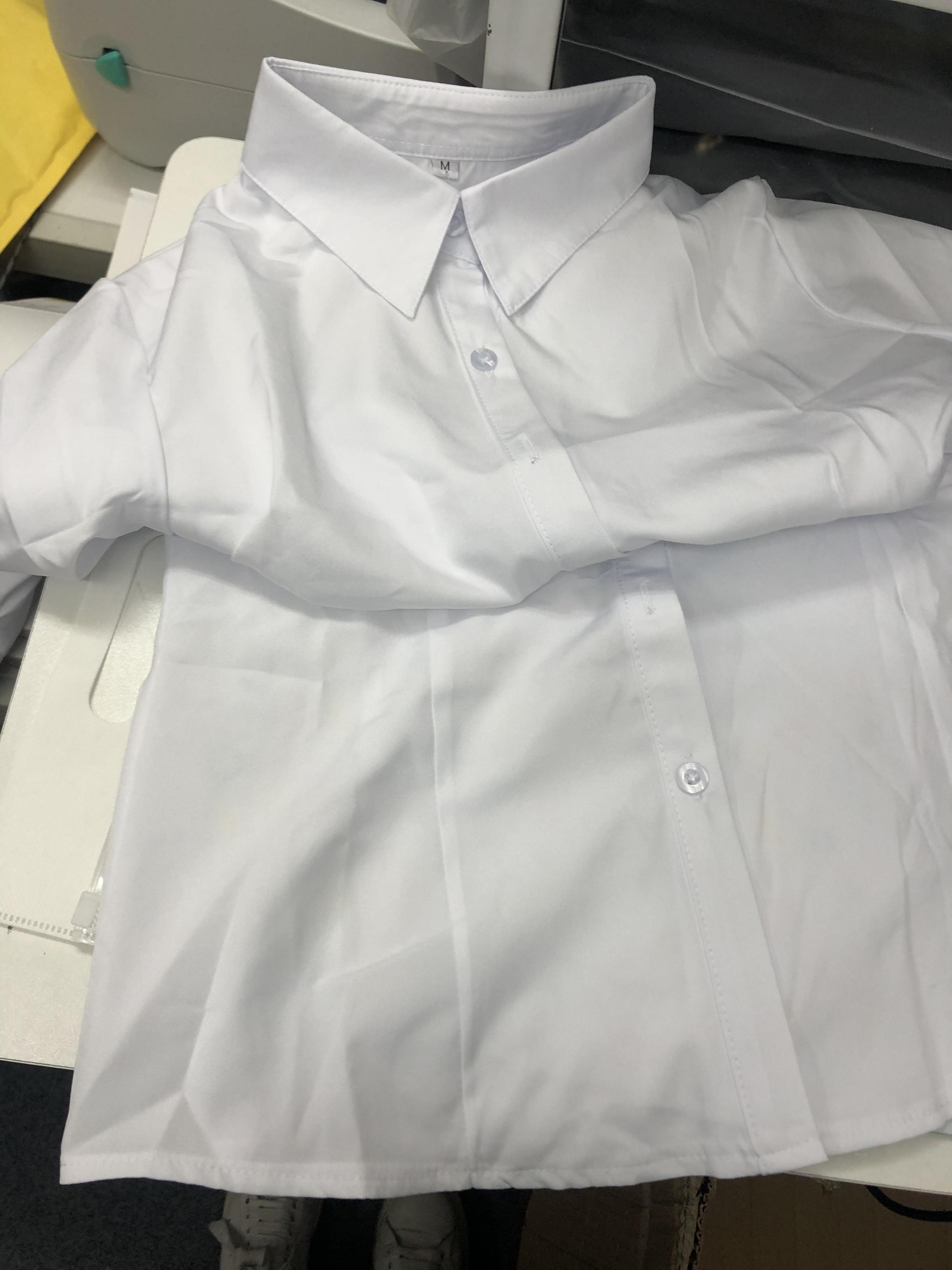 白 ワイシャツ 大きいサイズ レディース 襟付き 夏シャツ 夏ブラウス