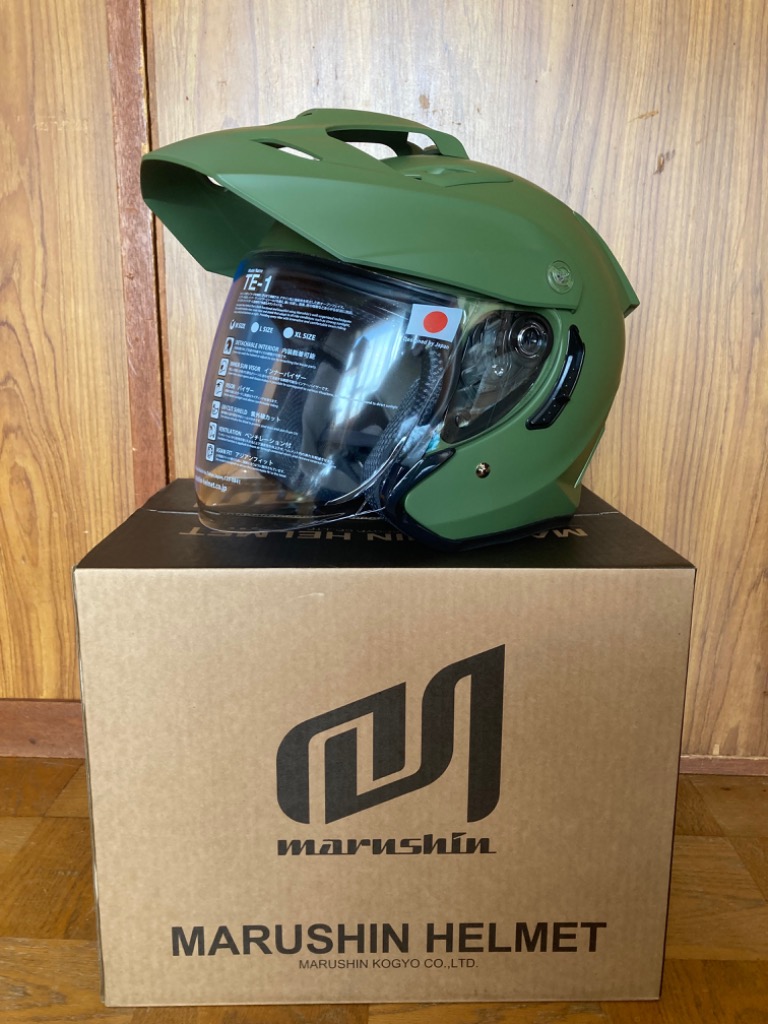 マルシン(MARUSHIN) バイクヘルメット ジェット TE-1 マットカーキ マルシン(Marushin) バイクヘルメット スポーツ ジェット TEー1