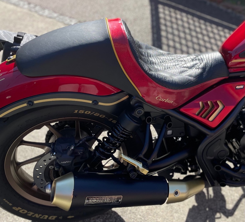 【2017-2025年式対応】レブル250/500 カスタムシートガンファイター Corbin ガンファイターシート レブル250 500 2017- : モトパーツ