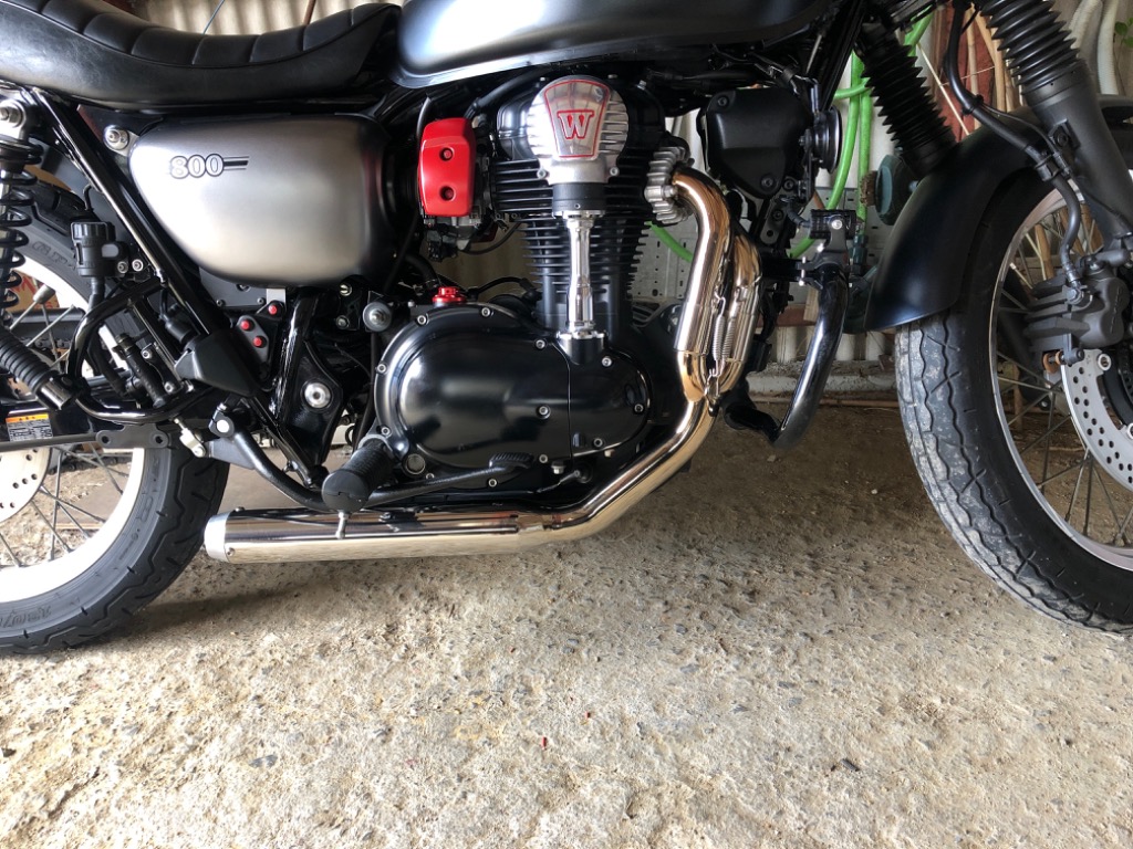 W800 オメガレーサー エキパイ メッキ - メルカリ