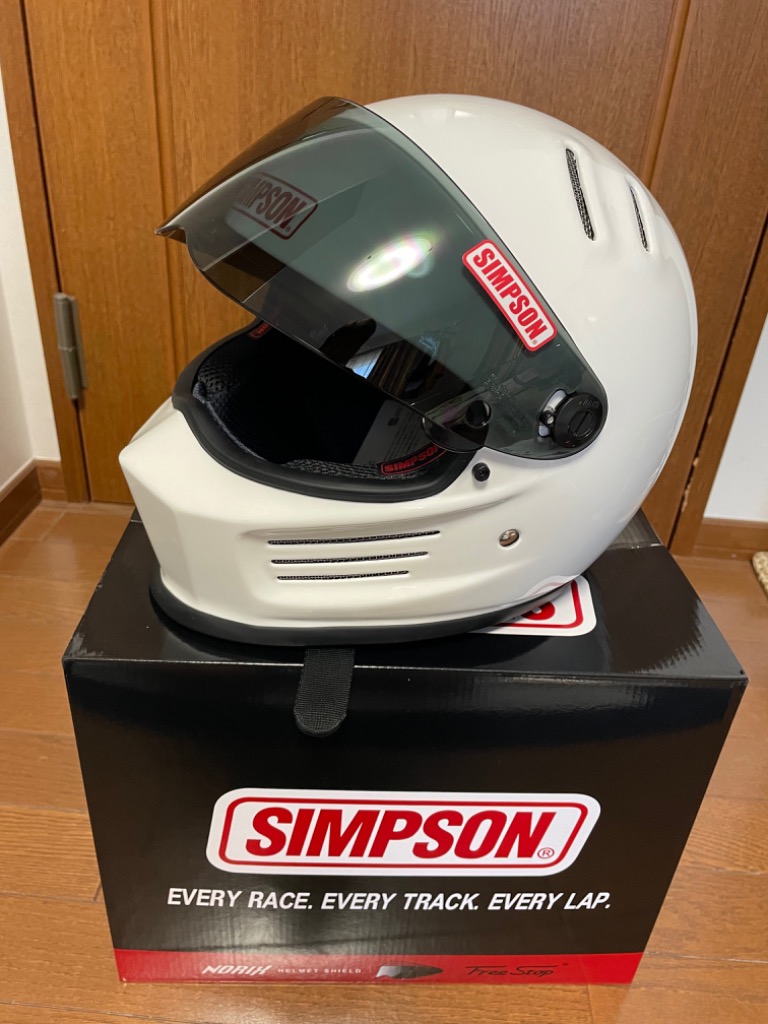 シンプソンヘルメット BANDIT Pro ホワイト SIMPSON オプションシールドプレゼント SG規格 NORIX シンプソン バンディットプロ  送料代引き手数料サービス