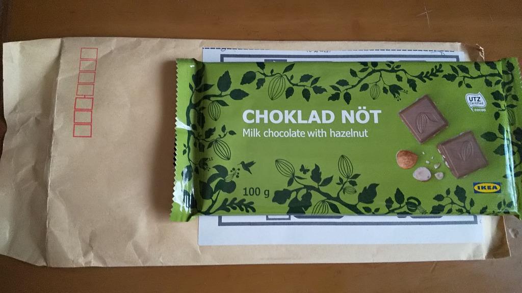 IKEA イケア ヘーゼルナッツ入りミルクチョコレート UTZ認証 CHOKLAD NOT ショクラード・ヌェート 202.939.26  :20293926:エムピーネット・ヤフー店 - 通販 - Yahoo!ショッピング