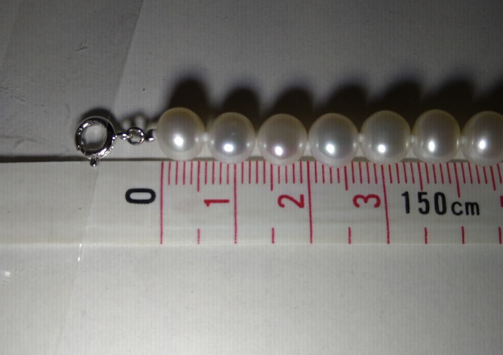 淡水ポテトパール ブレスレット 約6.5-7.0mm ポテト SV 約16+3cm