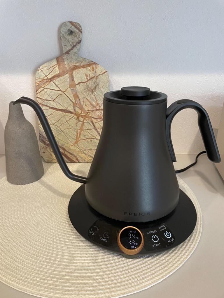 [Yamazen] Electric Kettle Electric Kettle 0.8L (Power consumption 1200W /  Temperature control function / Keep warm function) Drip Kettle  Narrow-necked