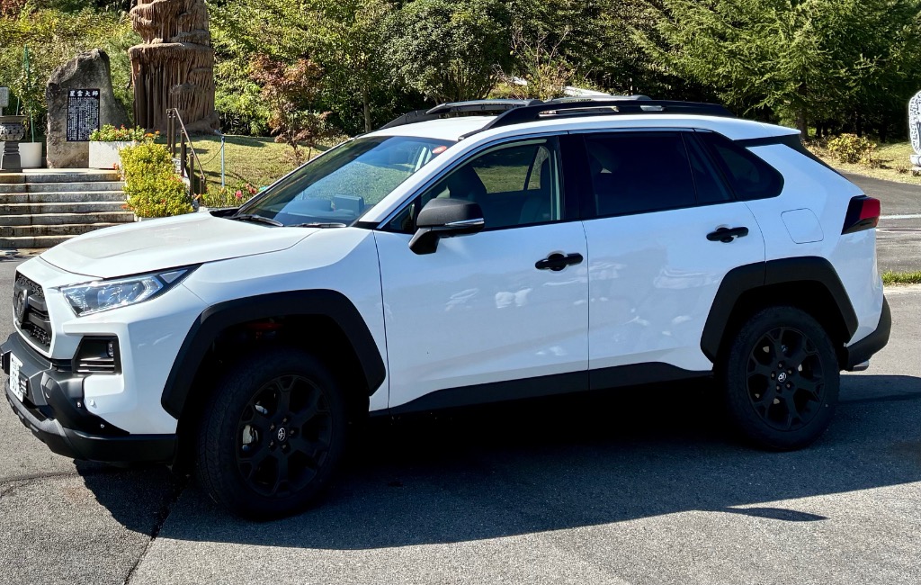 RAV4 50系 ドアハンドルカバー マッドブラック ゴリゴリブラック風塗装