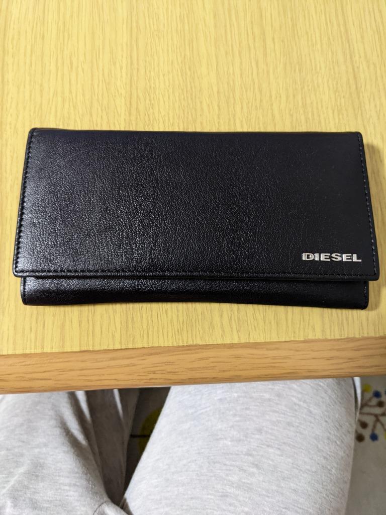 ディーゼル DIESEL 財布 メンズ 長財布 かぶせ 二つ折り 名入れ 本革