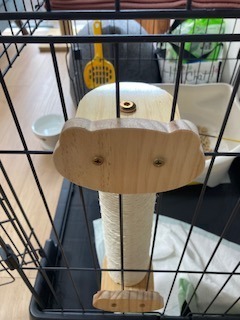 猫 爪とぎ 爪研ぎ ポール 麻 30cm ゲージ コンパクト 猫 爪とぎ ポール 30cm ケージ用 麻紐 爪研ぎ キャットポール