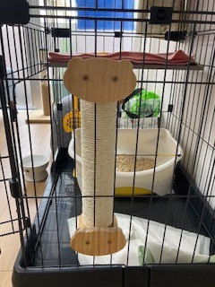 猫 爪とぎ 爪研ぎ ポール 麻 30cm ゲージ コンパクト 猫 爪とぎ ポール 30cm ケージ用 麻紐 爪研ぎ キャットポール