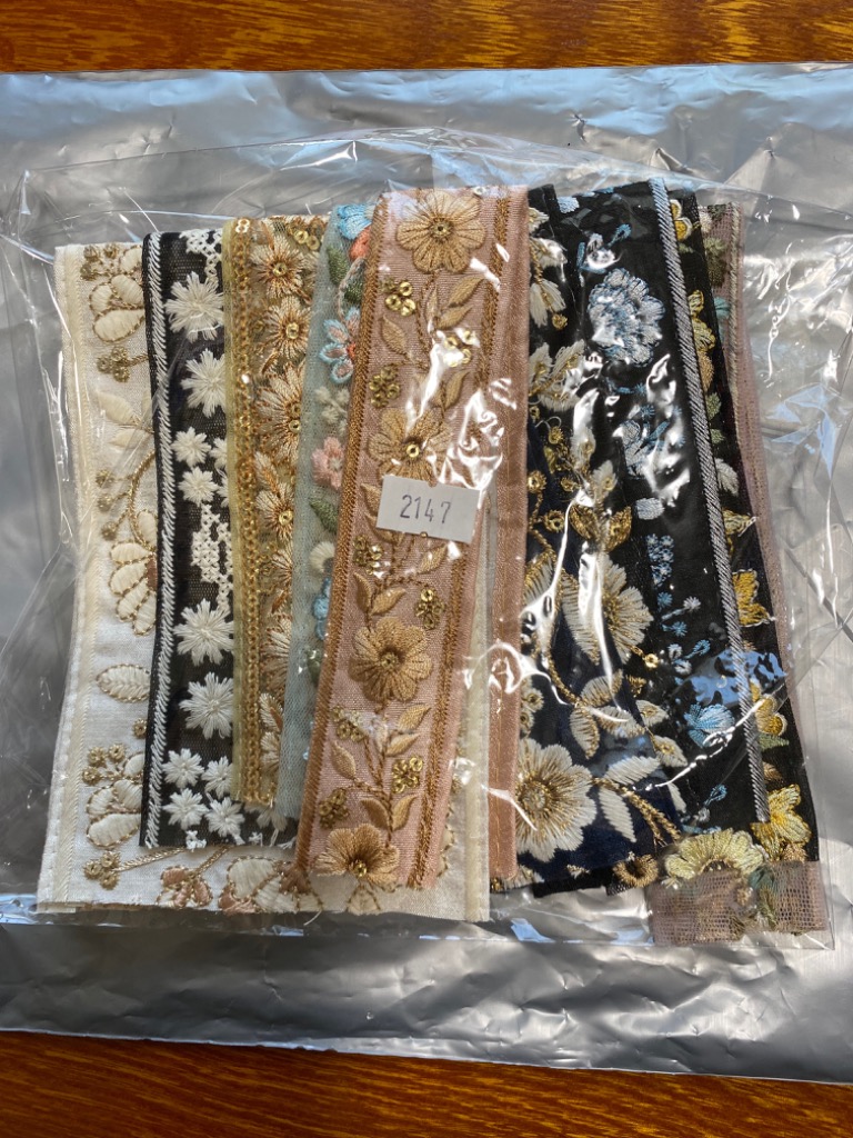 MY mama インド 刺繍 リボン 約30cm×10種 アソート セット お