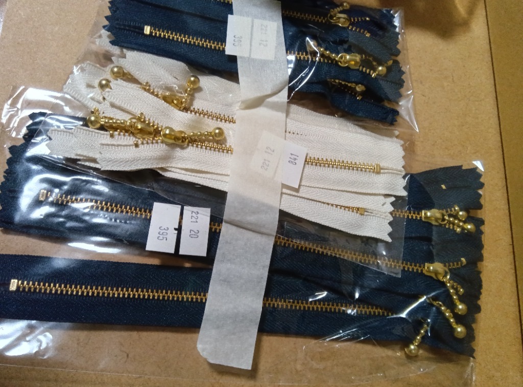 卸売り YKK 玉付きファスナー 引き手 ゴールド 20cm 10本 全34色