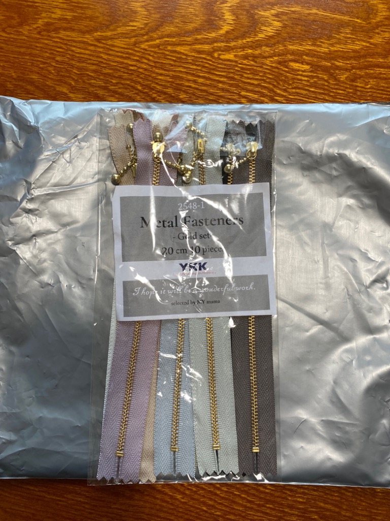 YKK 玉付きファスナー オリジナルカラー セット 20cm 16cm 8本 9