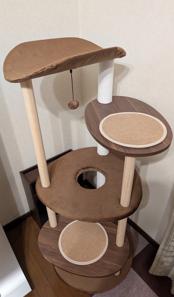 キャットタワー　185cm　据え置き　爪とぎ　猫 大型　多頭飼い　ブラウン キャットタワー 185cm 据え置き 爪とぎ 猫 大型 多頭飼い