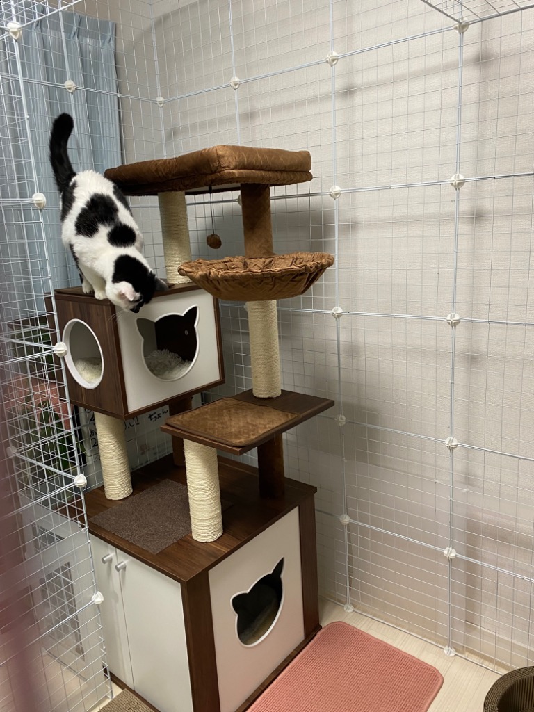 送料無料 キャットタワー 猫タワー 猫用キャビネット 猫トイレ